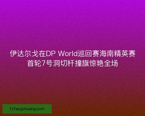 伊达尔戈在DP World巡回赛海南精英赛首轮7号洞切杆撞旗惊艳全场